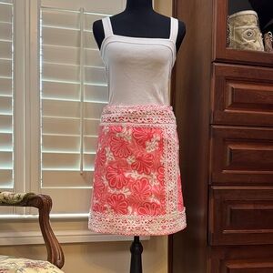 Vintage Lilly Pulitzer Pink Floral Mini Skirt